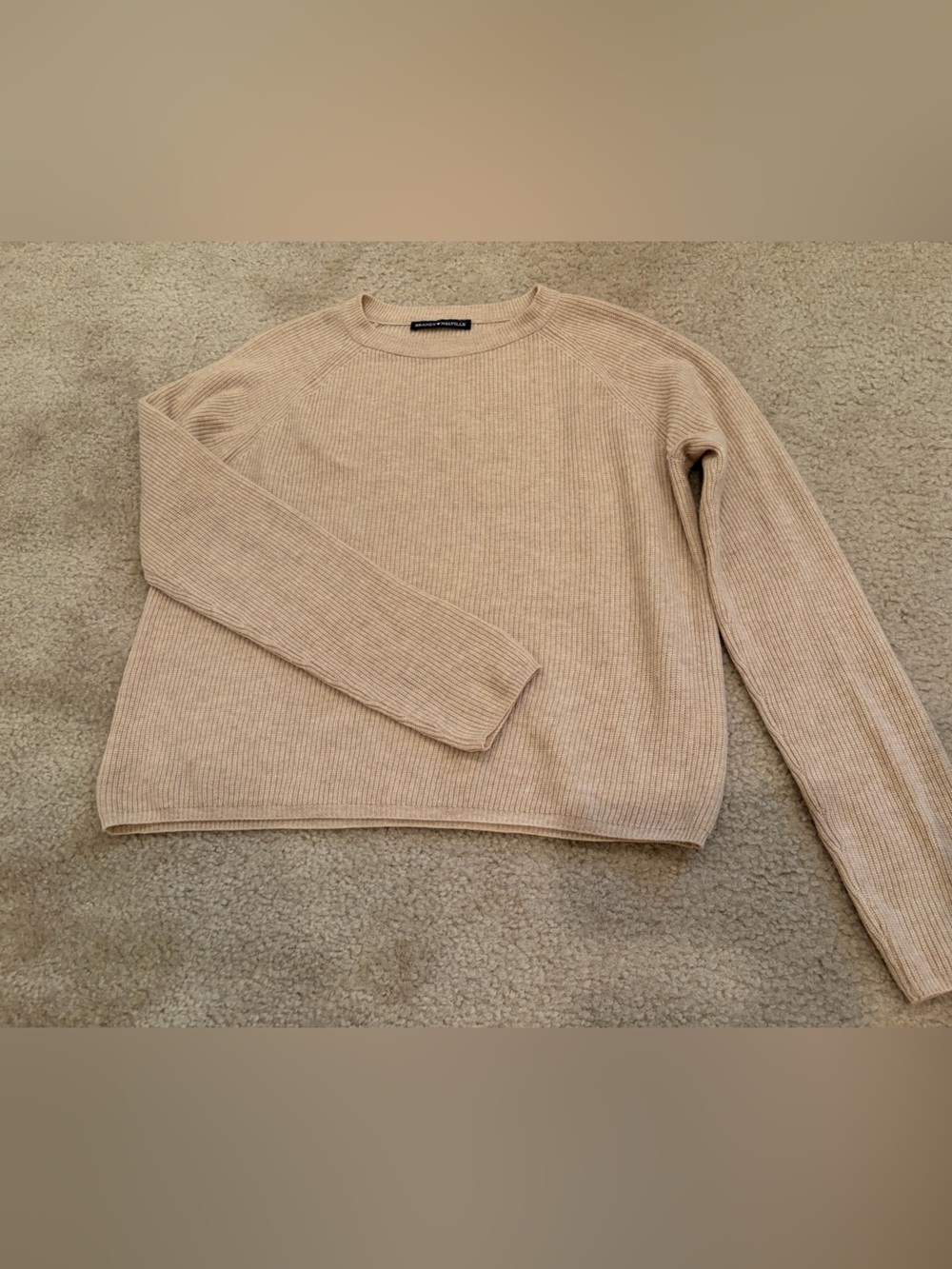 Brandy Melville Wool Crewneck Sweater - Tan